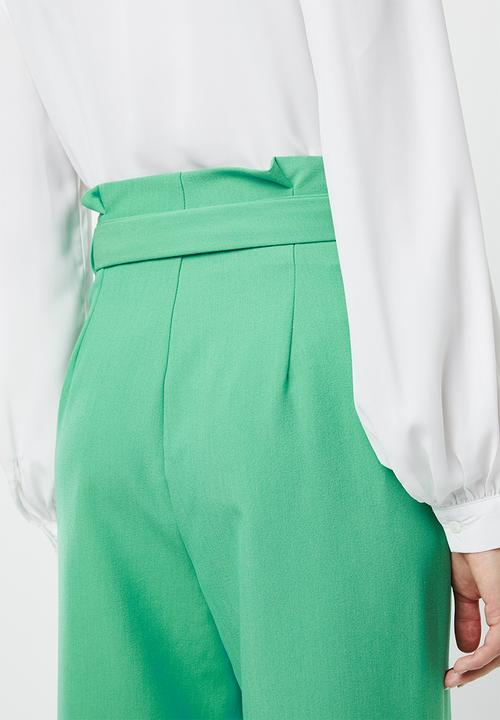 Vero Moda - Savanah belted long pants - green