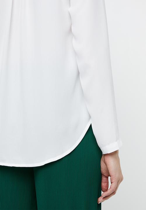 Vero Moda - Manja long sleeve V - neck shirt - white
