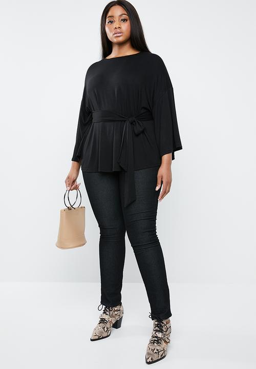 Superbalist - Belted tee - black
