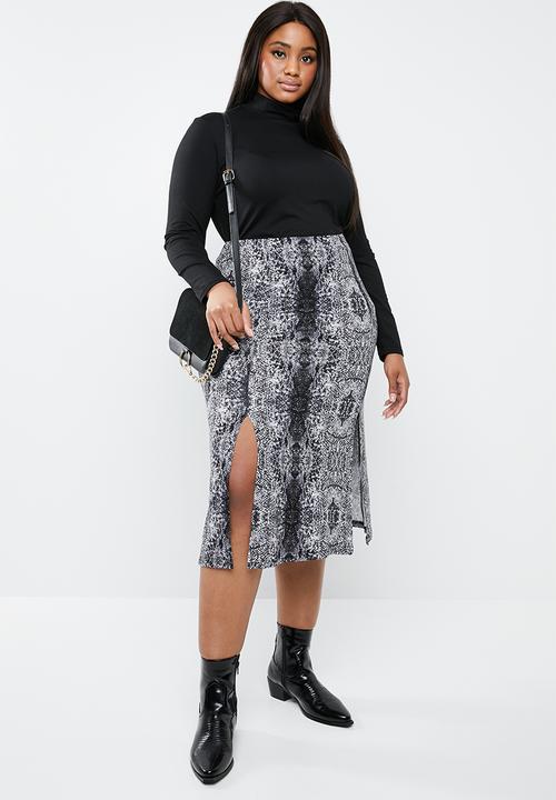 Superbalist - Side slit a-line skirt - multi 