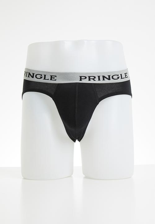 Pringle of Scotland - George 2 pack plain briefs - black