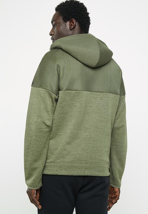 adidas Performance - Zne mesh hoodie - khaki & black