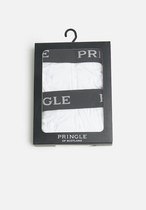 Pringle of Scotland - George 2 pack plain briefs - white