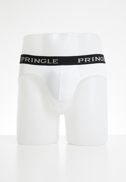 Pringle of Scotland - George 2 pack plain briefs - white