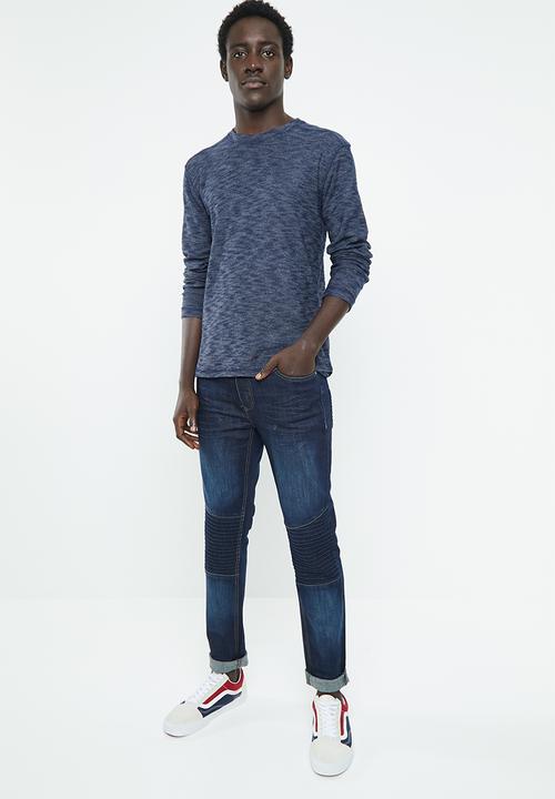 Brave Soul - Mata crew neck sweater - navy