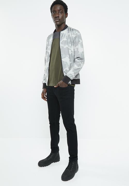 Brave Soul - Brosna tee - charcoal & green
