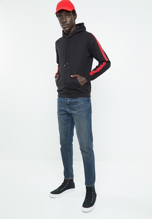 Brave Soul - Majestic striped hoodie - black