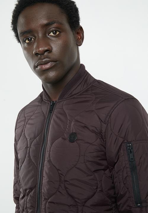 S.P.C.C - Quilted bomber jacket - burgundy