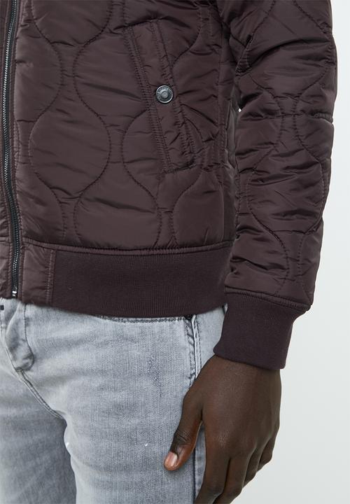 S.P.C.C - Quilted bomber jacket - burgundy