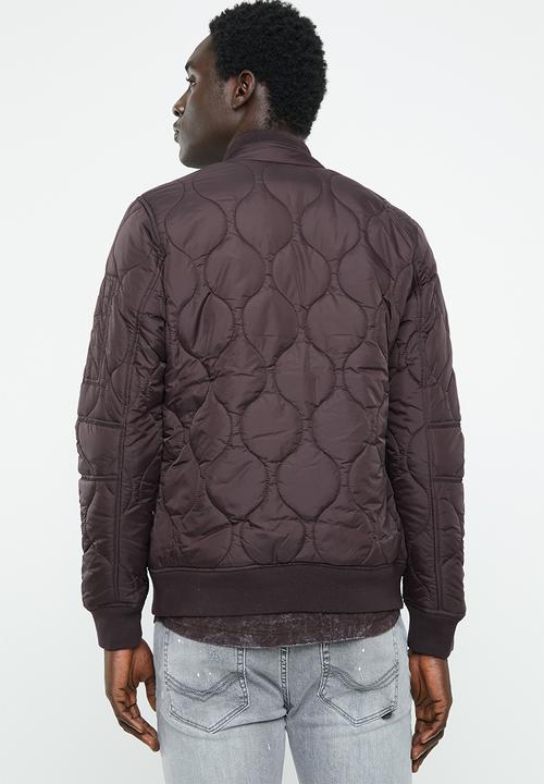 S.P.C.C - Quilted bomber jacket - burgundy