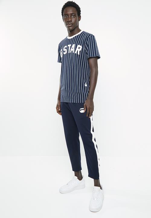 G-STAR - Wabash short sleeve tee - blue & white 