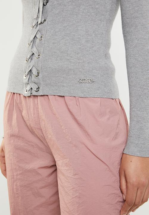 SISSY BOY - Blossom lace up knitwear - grey