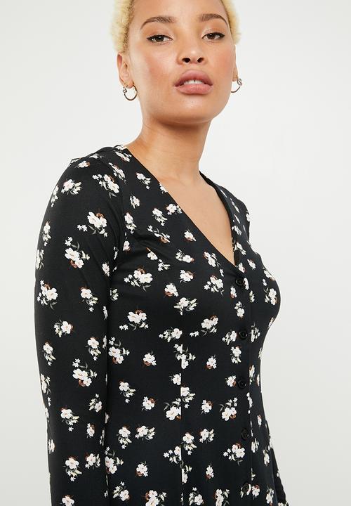 New Look - Betsy button down dress - black
