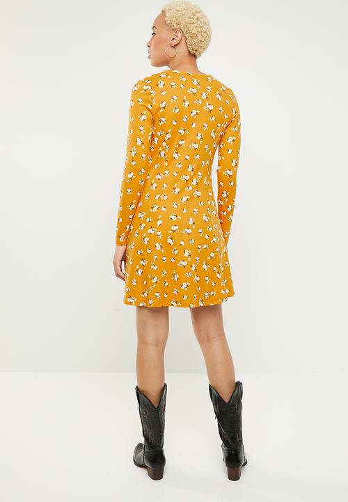 New Look - Betsy button down dress - yellow