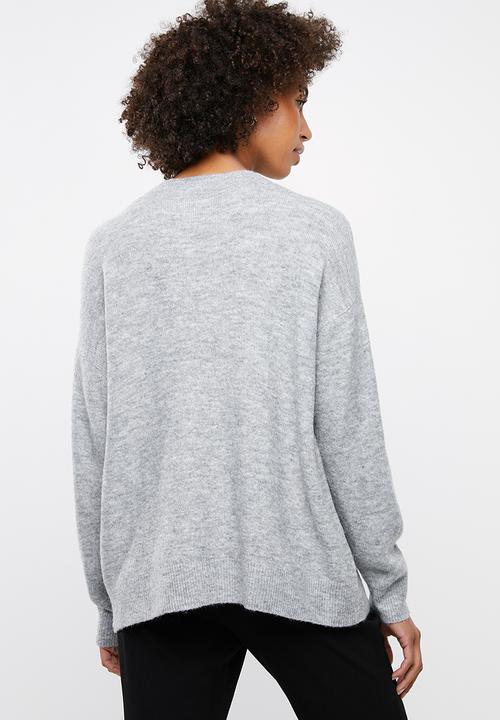 edit - Boxy wide hemline sweater - grey