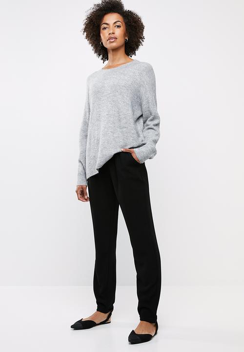 edit - Boxy wide hemline sweater - grey