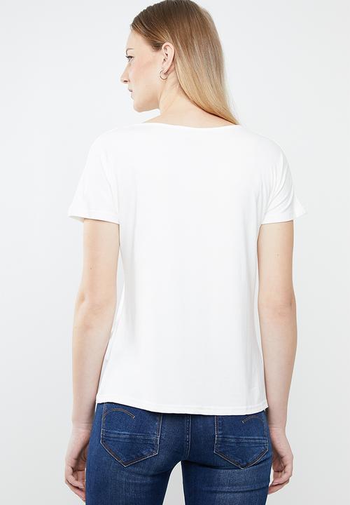 JEEP - Print detail t-shirt - cream