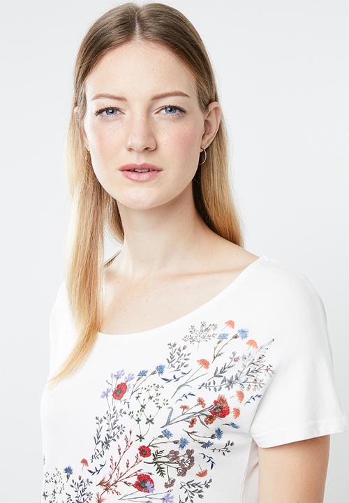 JEEP - Print detail t-shirt - cream