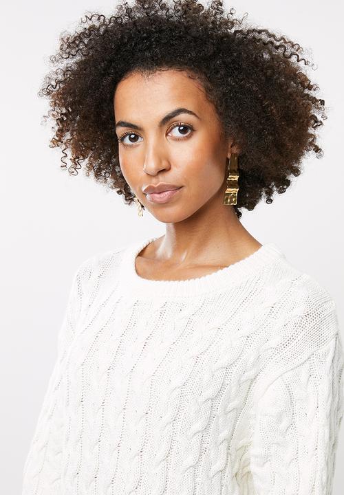 edit - Cable knit tunic - neutral