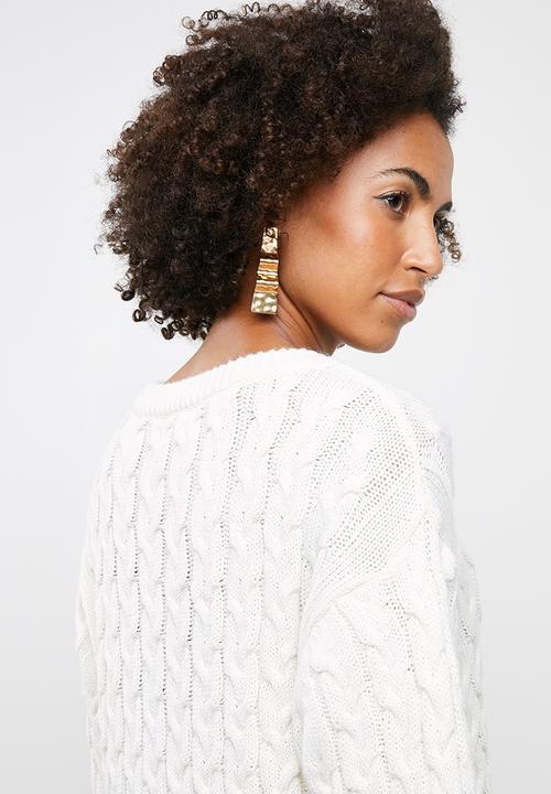 edit - Cable knit tunic - neutral
