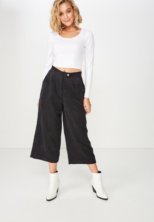 Cotton On - Lauren scoop cut out long sleeve top - white