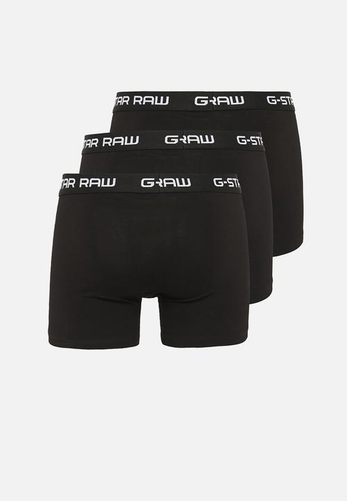 G-STAR - 3 Pack classic stretch trunk - black