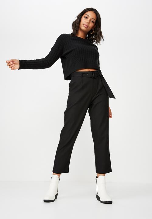Cotton On - Jacklyn buckle pants - black