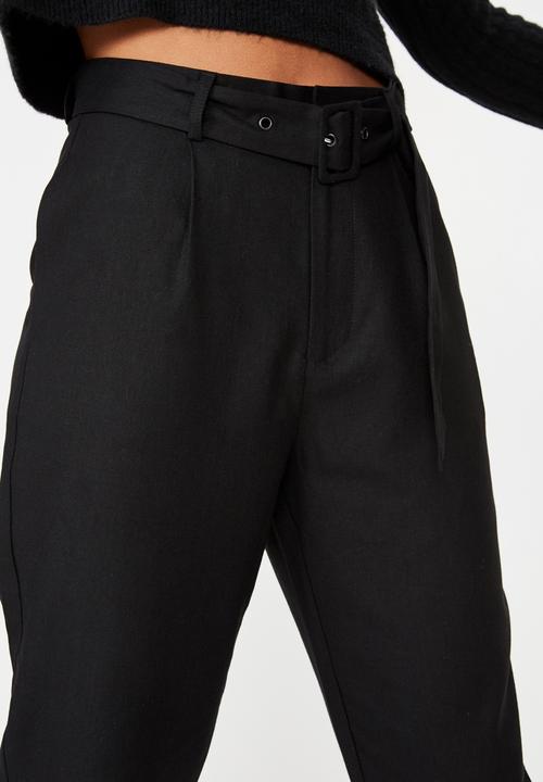 Cotton On - Jacklyn buckle pants - black
