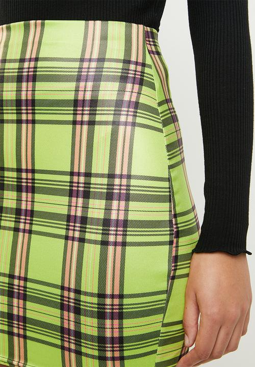 Missguided - Check mini - green