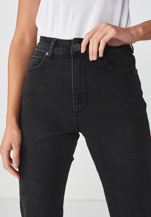Cotton On - Stretch mom jeans - black