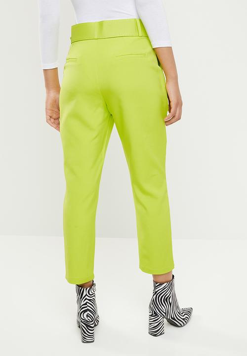 Missguided - Woven self fabric cigarette - lime