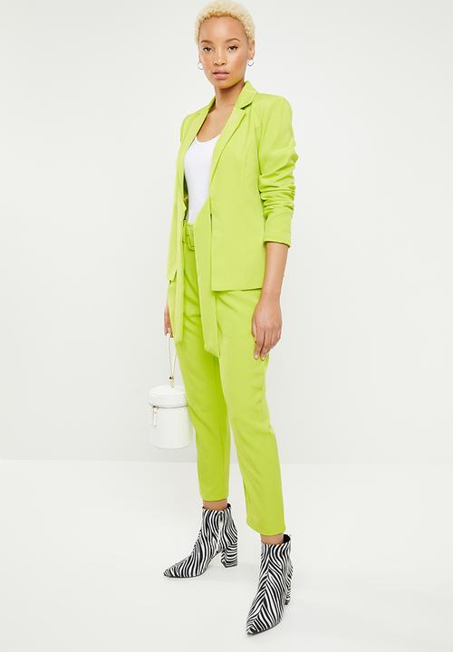 Missguided - Tie front blazer - lime