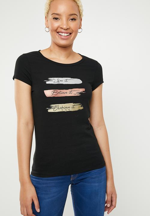 SOVIET - Crew neck tee - black