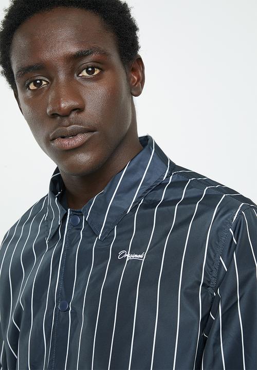 Jack & Jones - Coffee coach jacket - navy & white