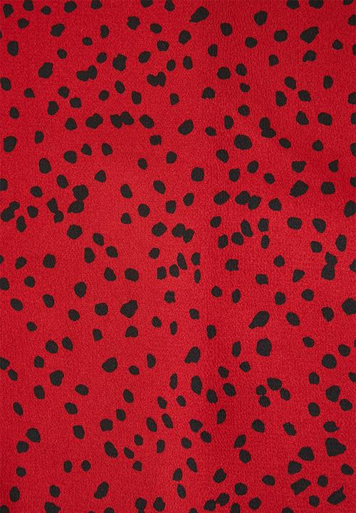 Missguided - Printed a line maxi skirt - red
