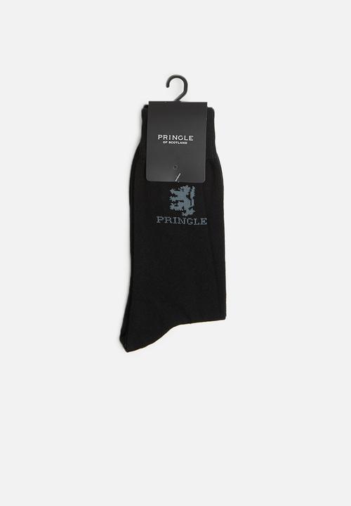 Pringle of Scotland - Leo plain socks - black