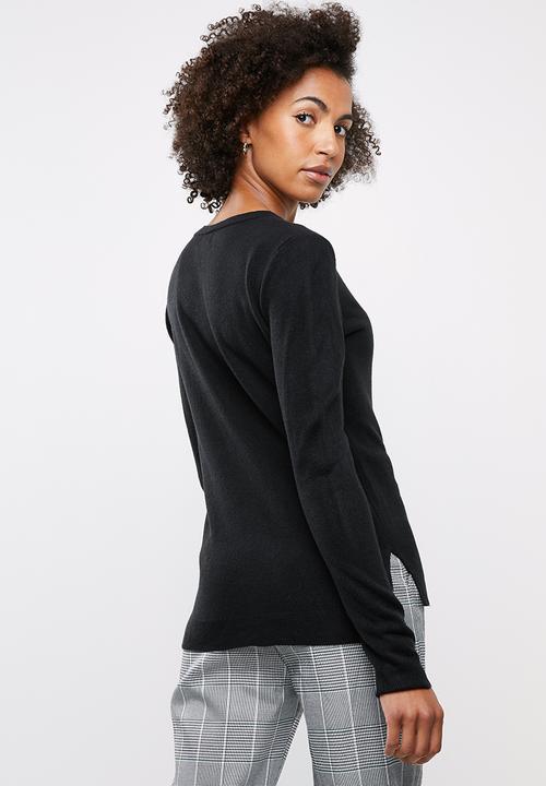 edit - Essential v-neck jersey - black