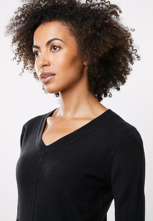 edit - Essential v-neck jersey - black