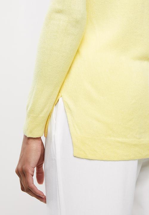 edit - Essential v-neck jersey - yellow 