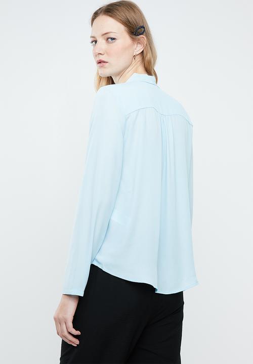 Vero Moda - Manja v-neck shirt - blue