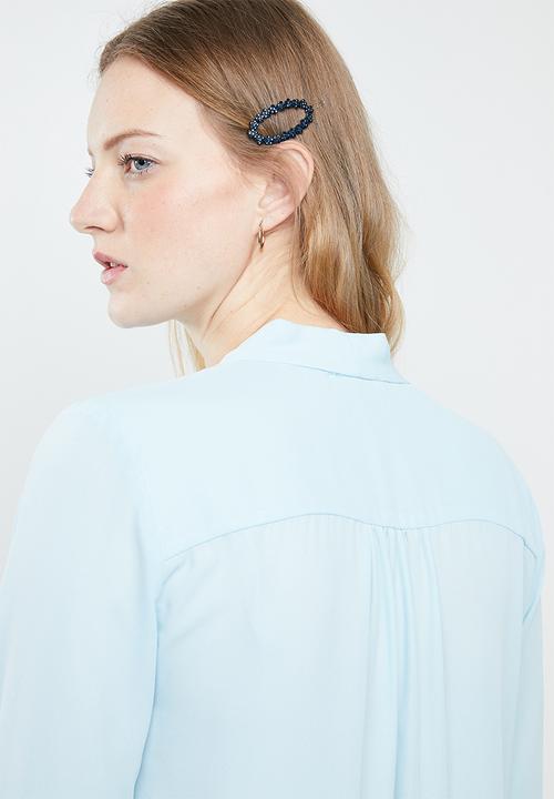 Vero Moda - Manja v-neck shirt - blue