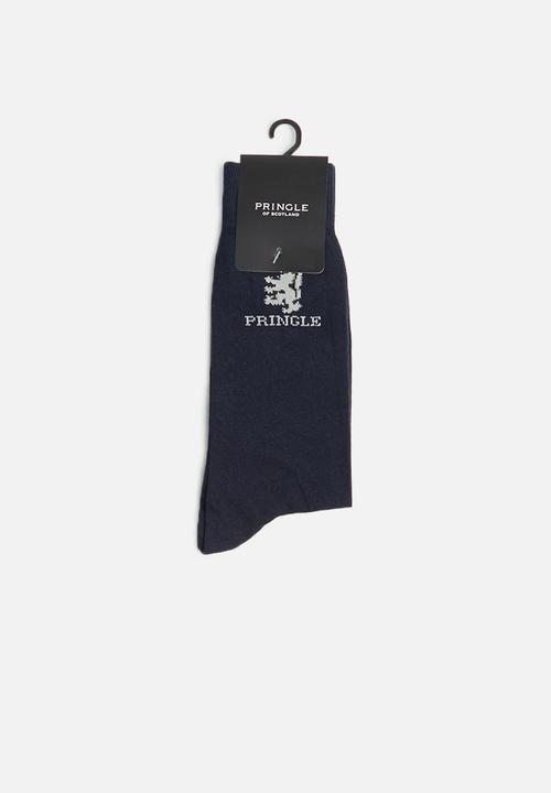 Pringle of Scotland - Leo plain socks - navy