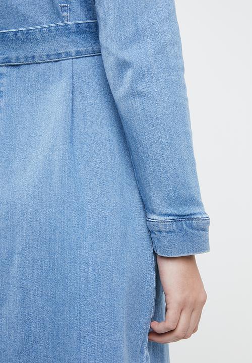 Vero Moda - Julia belted denim dress - blue