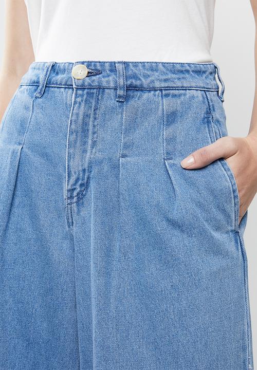 Vero Moda - Camine button wide pants - blue