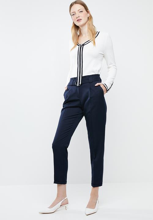 Vero Moda - Delfina highwaisted ankle pants - navy