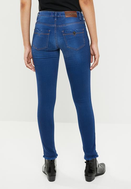 SOVIET - Ladies skinny jean with zip detail - blue
