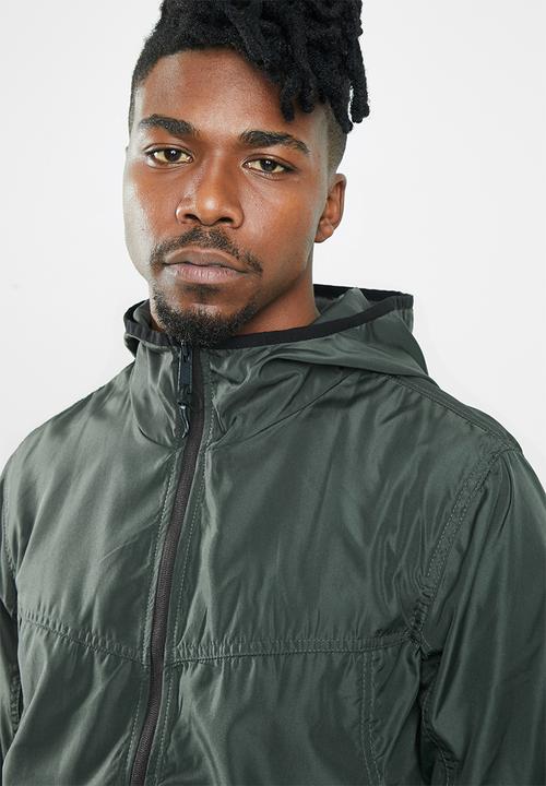 Brave Soul - Peppkb lightweight hooded windrunner - khaki
