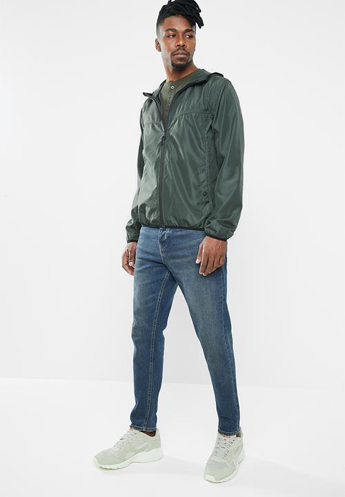 Brave Soul - Peppkb lightweight hooded windrunner - khaki