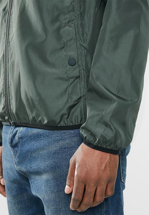 Brave Soul - Peppkb lightweight hooded windrunner - khaki