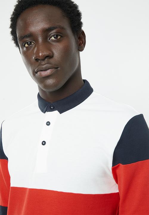 Only & Sons - Jay colour block polo - multi